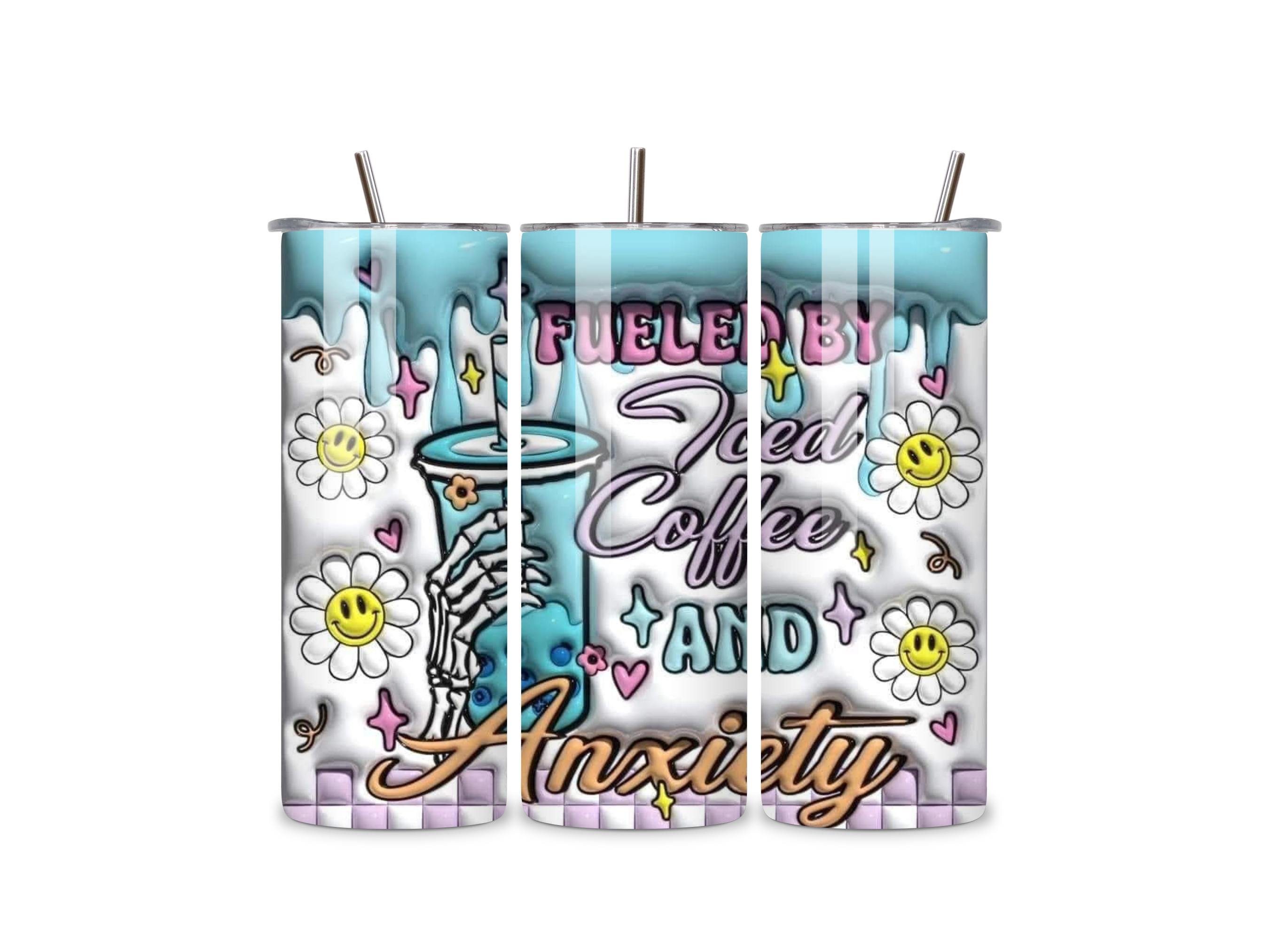 Coffee & Anxiety - 20oz Stainless Steel Tumbler