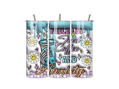 Coffee & Anxiety - 20oz Stainless Steel Tumbler