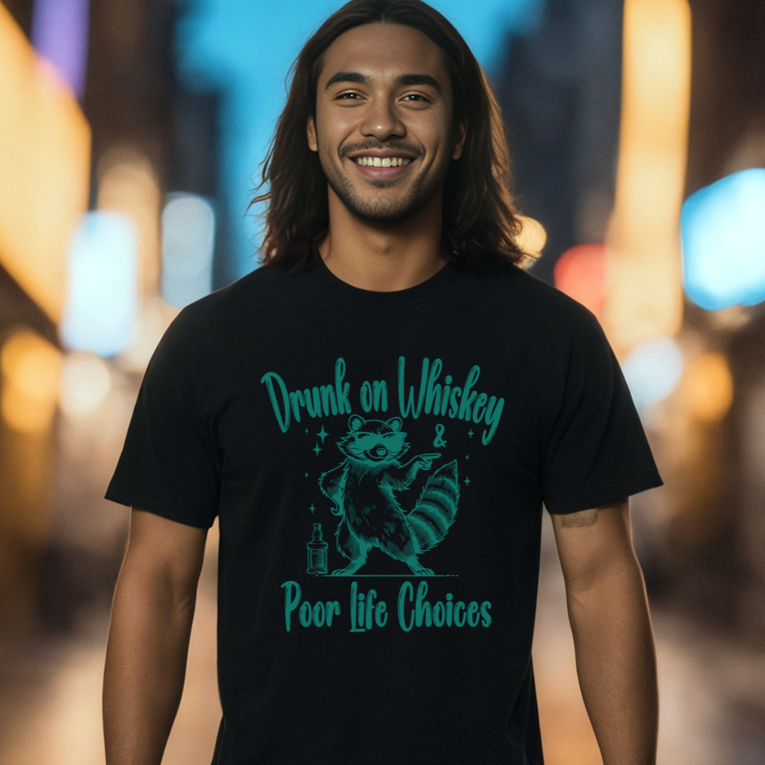 Drunk on Whiskey & Poor Life Choices - Unisex T-Shirt