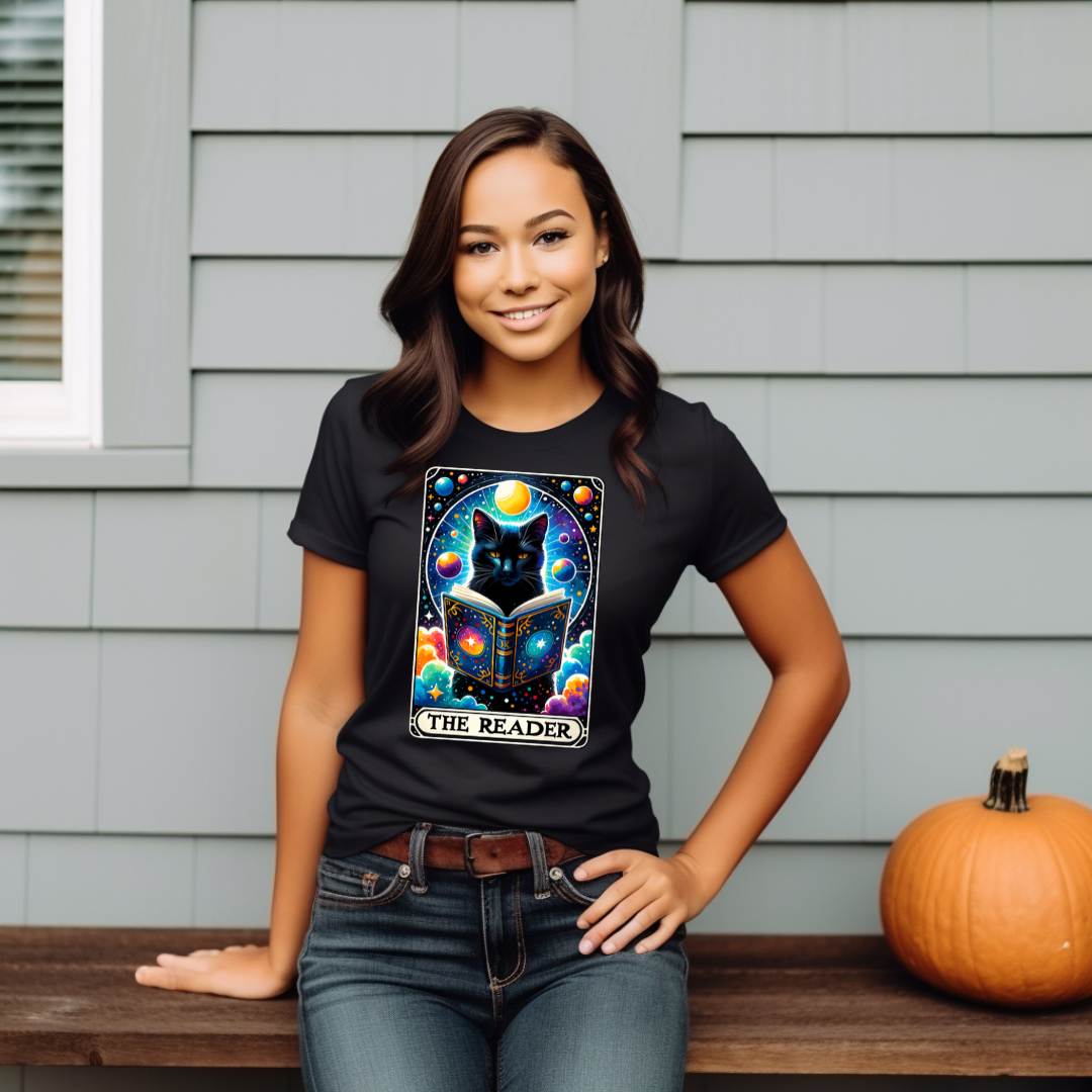 The Reader Cat Tarot Tee - Unisex T-Shirt