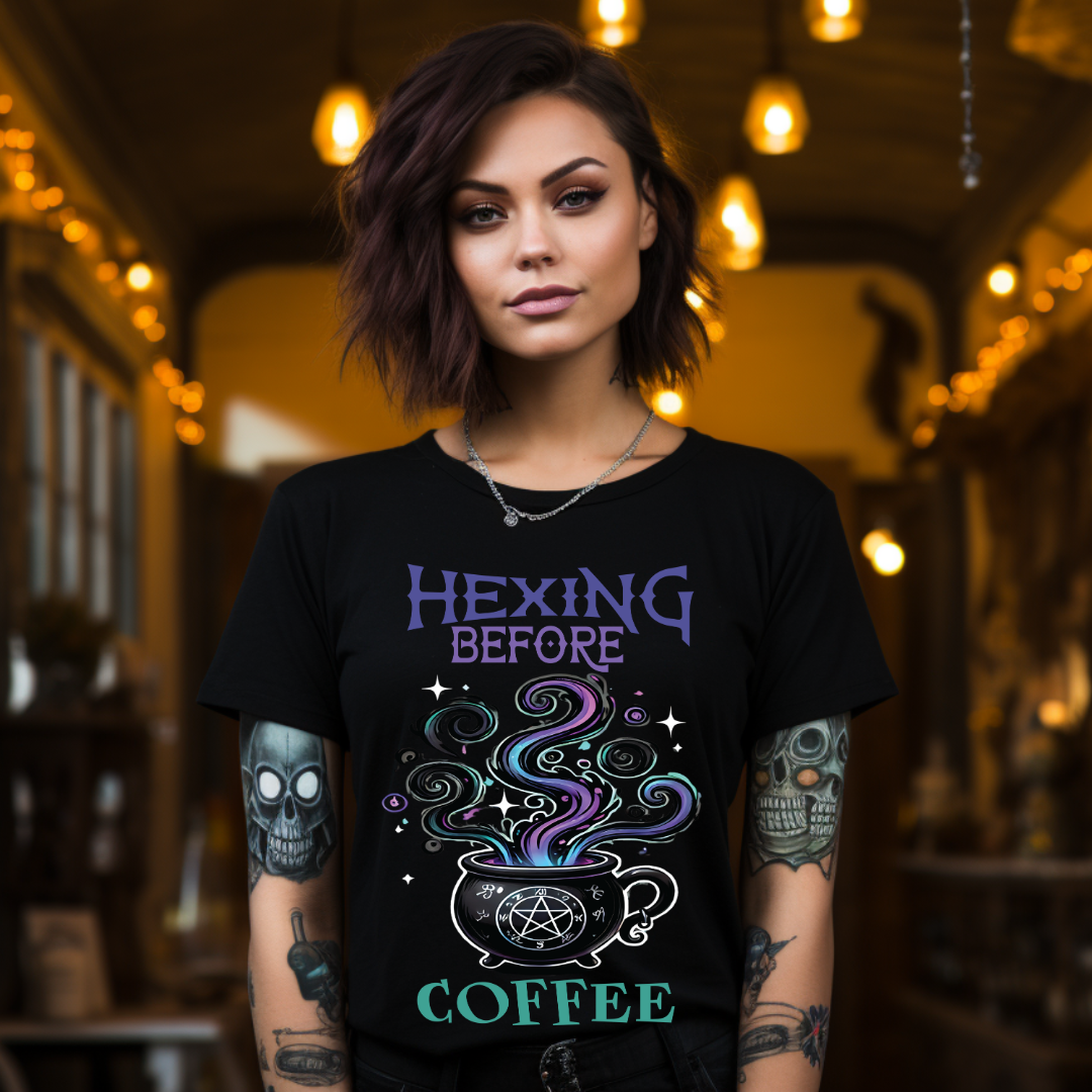 Hexing Before Coffee - Unisex T-shirt
