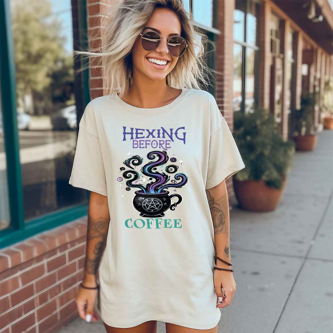 Hexing Before Coffee - Unisex T-shirt