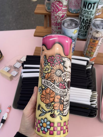 Kinda Emotional/KindaEmotionless - 20oz Stainless Steel Tumbler